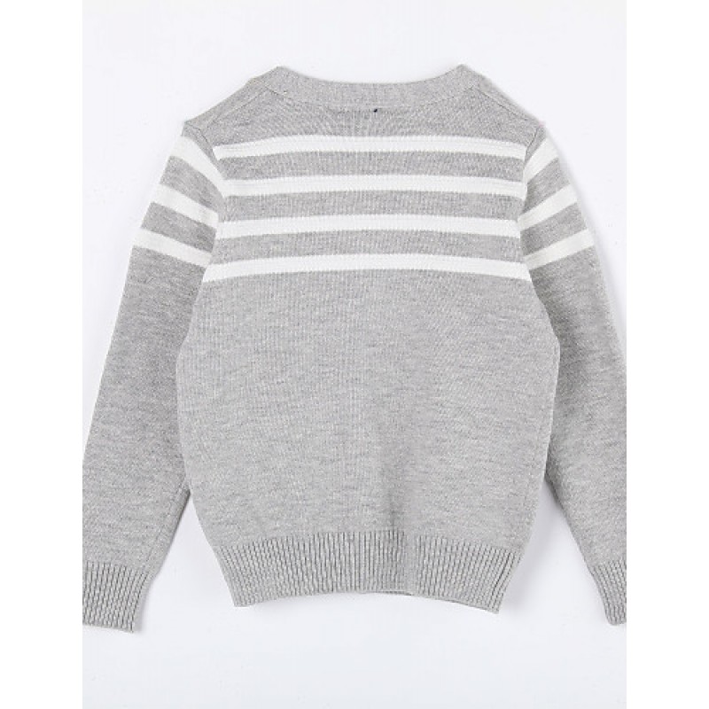 Boy's Casual/Daily Striped Sweater & CardiganCotton Fall Gray  